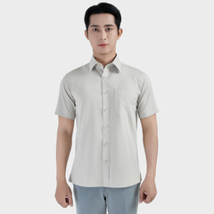  Áo sơ mi nam ngắn tay BELLUNI vải sợi sồi thoải mái thanh lịch - ABN.PML.BE 322 