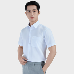  Áo sơ mi nam ngắn tay BELLUNI vải sợi sồi thoải mái thanh lịch - ABN.PML.BE 322 
