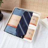  Set quà 019: Khăn quàng cổ nam đũi tơ tằm, Cà-vạt lụa 