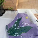  Set quà 054: Khăn choàng lụa vẽ tay cao cấp 