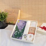  Set quà 054: Khăn choàng lụa vẽ tay cao cấp 