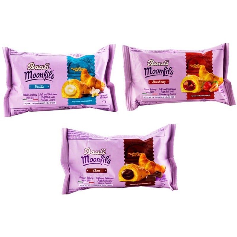  Bánh Croissant nhân mứt dâu Moonfils 45g 