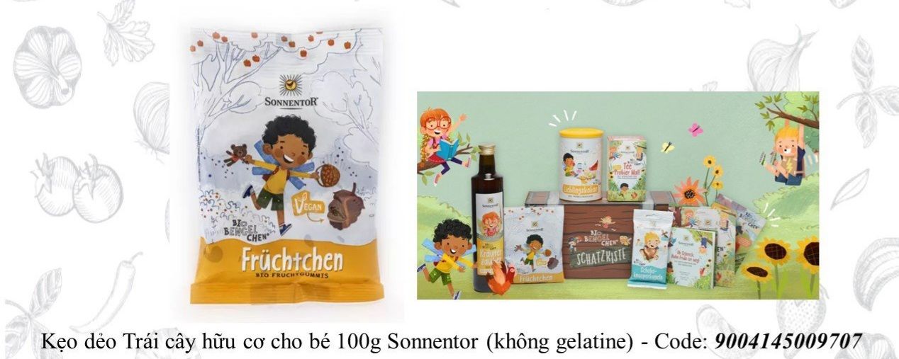  Kẹp dẻo trái cây hữu cơ cho bé 