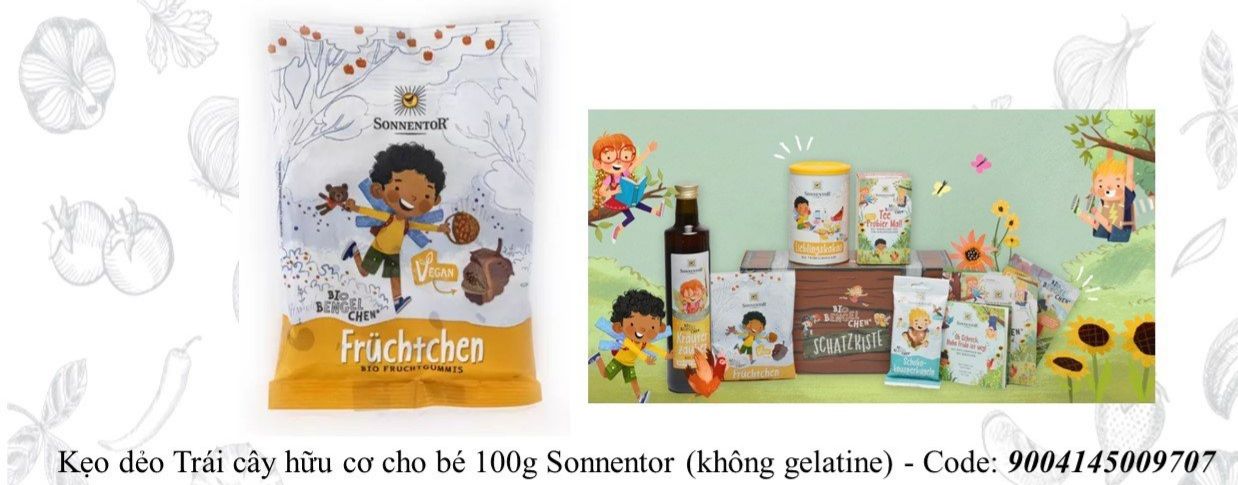  Kẹp dẻo trái cây hữu cơ cho bé 