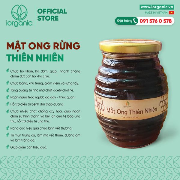  Mật ong IORGANIC HŨ THỦY TINH 350ML 