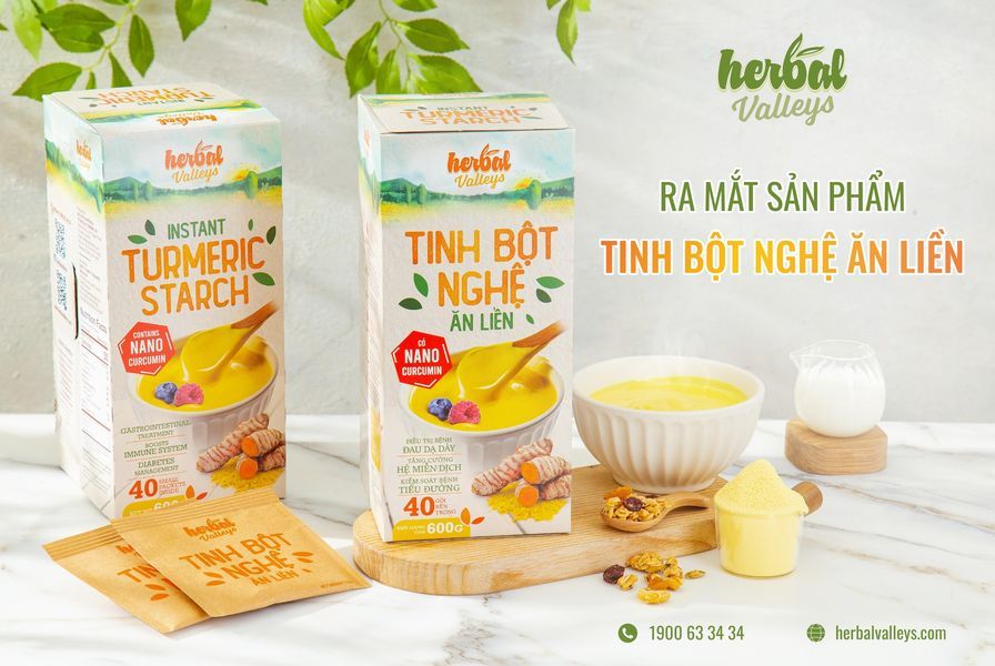  Tinh bột nghệ nguyên chất HERBAL VALLEYS 