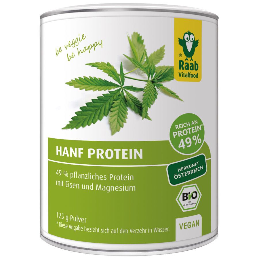  Bột đạm (protein) hạt gai dầu hữu cơ 125g Raab 