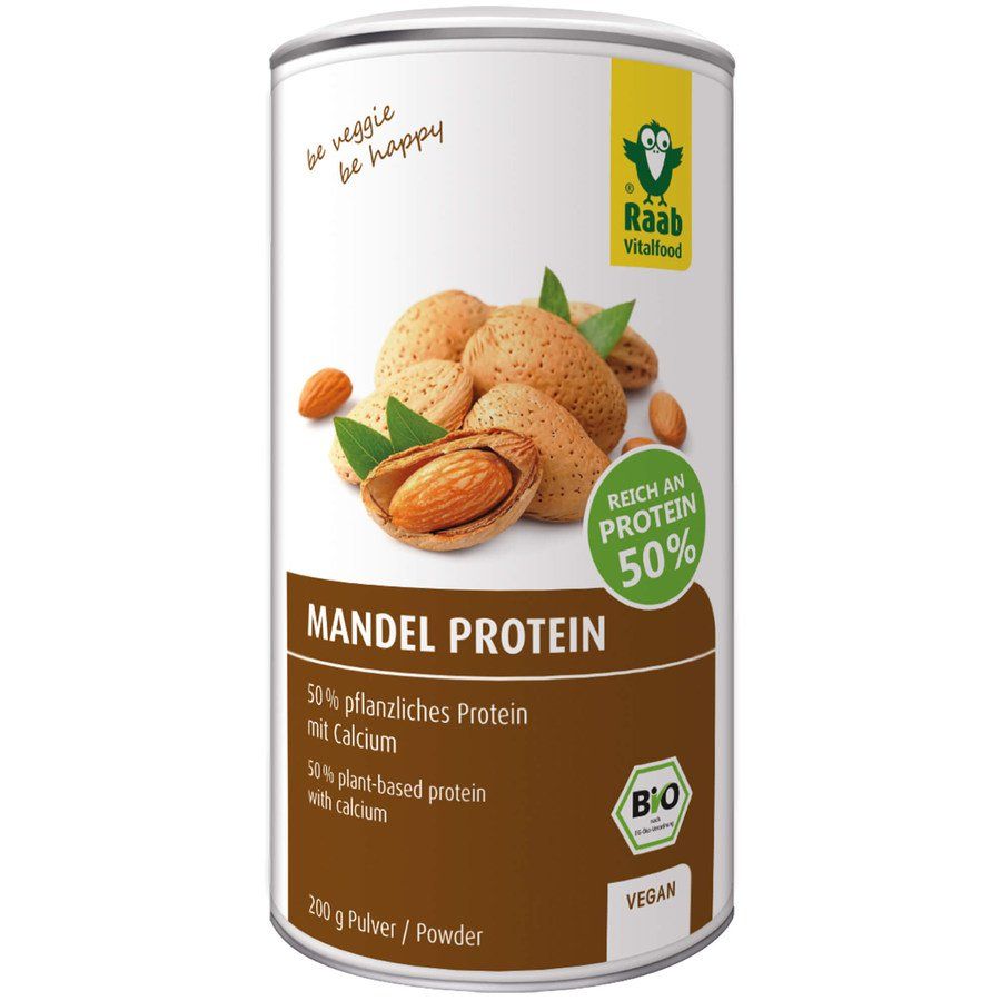  Bột đạm (protein) hạt hạnh nhân hữu cơ 200g Raab 