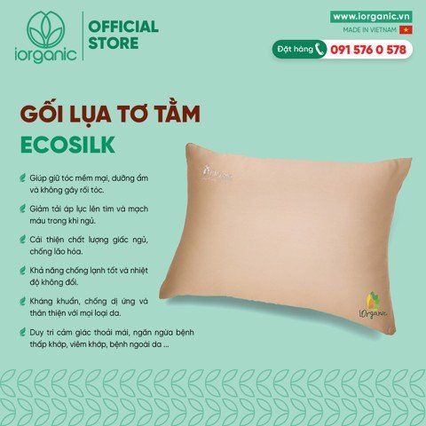  Gối lụa tơ tằm IORGANIC 