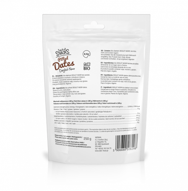  Chà là hữu cơ đã tách hạt 250g Diet Food 