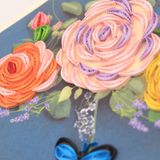  Thiệp chúc giấy xoắn thủ công (quilling card) chúc mừng sinh nhật vườn hoa lan 