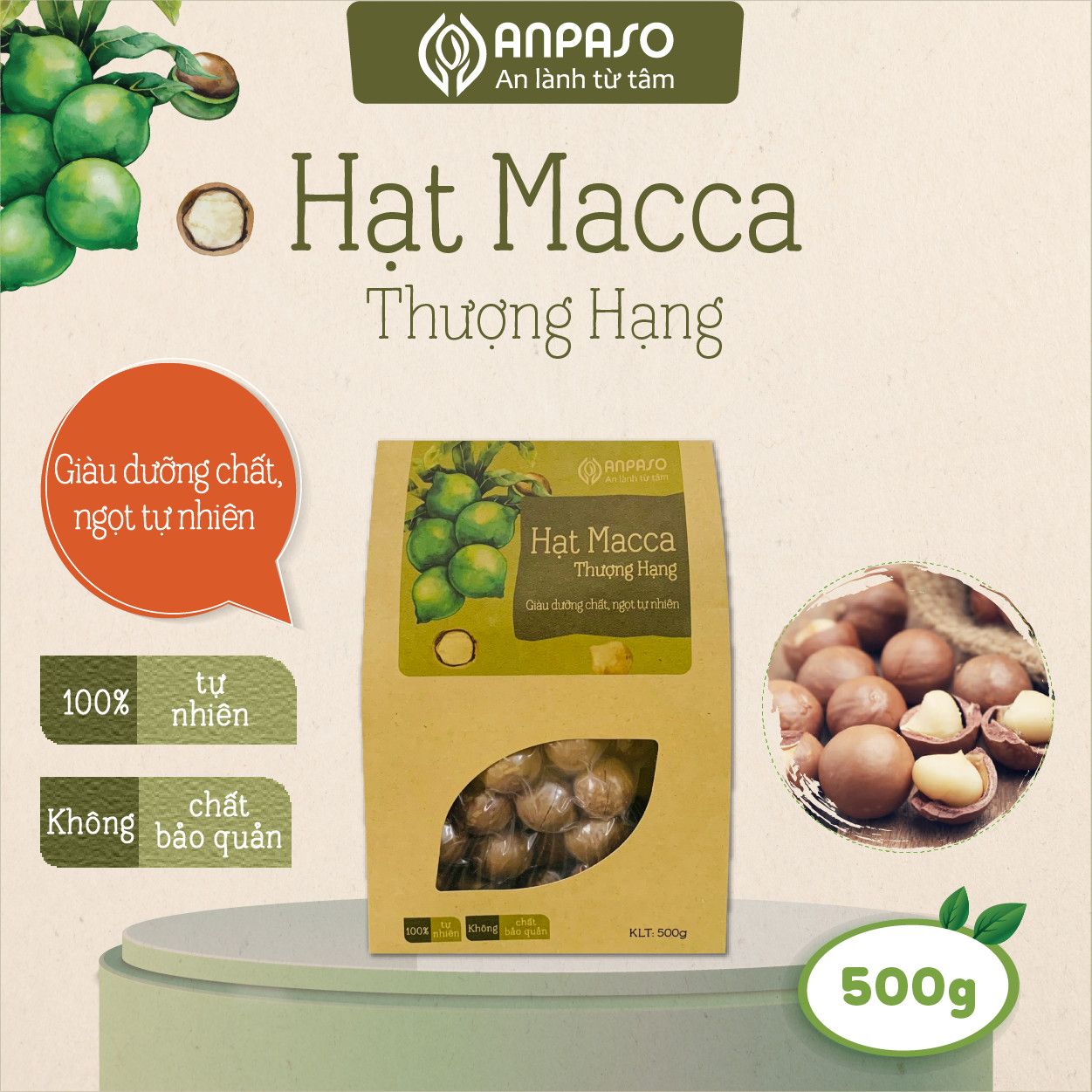  Hạt mắc ca thượng hạng Anpaso 