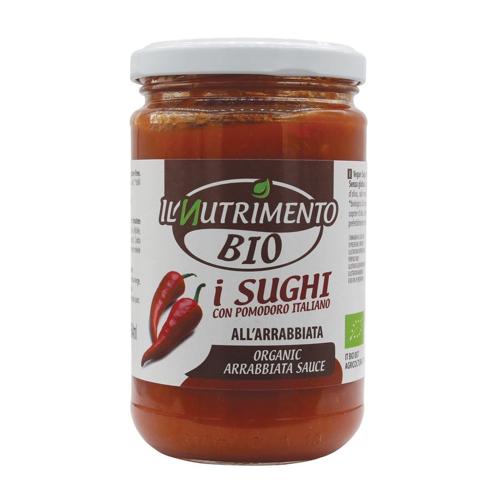  Sốt cà chua Arrabbiata hữu cơ Il Nutrimento 280g 