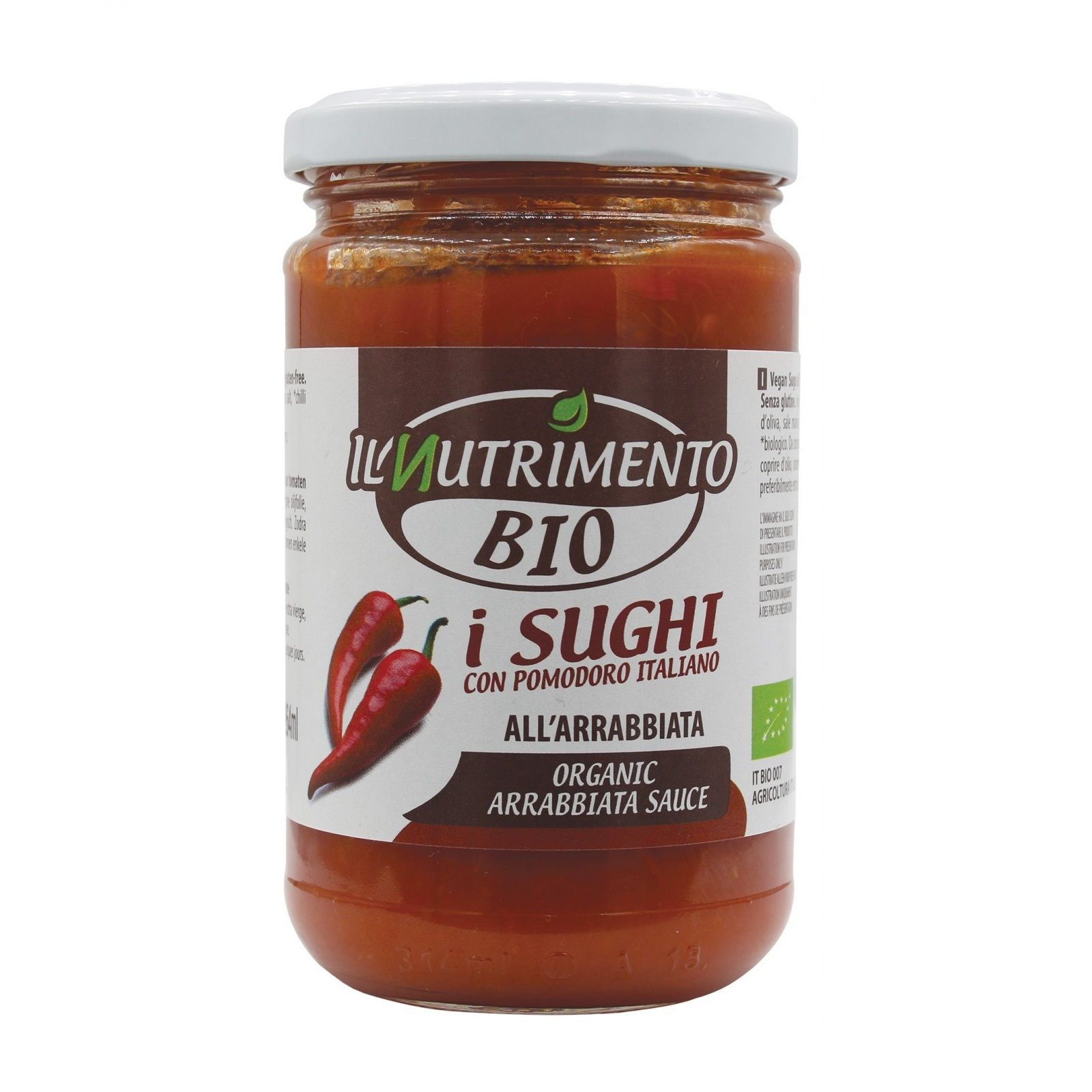  Sốt cà chua Arrabbiata hữu cơ Il Nutrimento 280g 