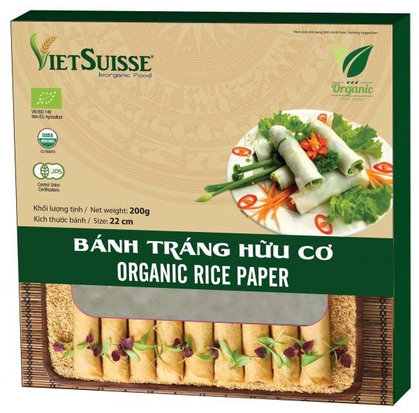  Bánh Tráng Hữu Cơ (Hộp 200g) Vietsuisse 