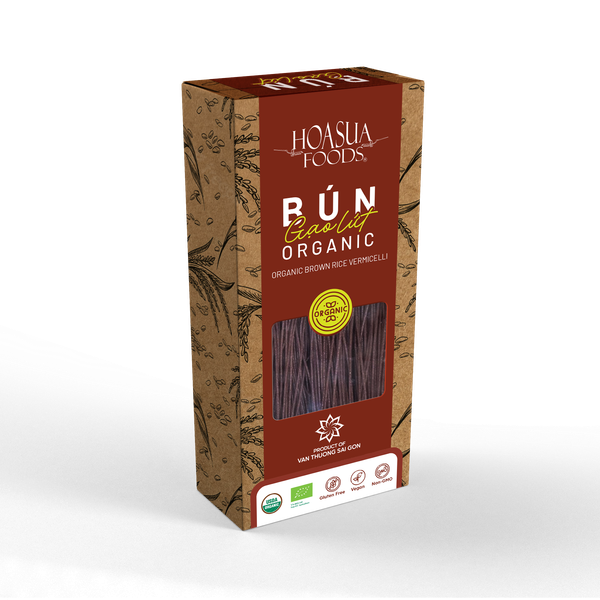  Bún gạo lứt hữu cơ Hoa Sữa Foods Organic Brown Rice Vermicelli hộp 250g 