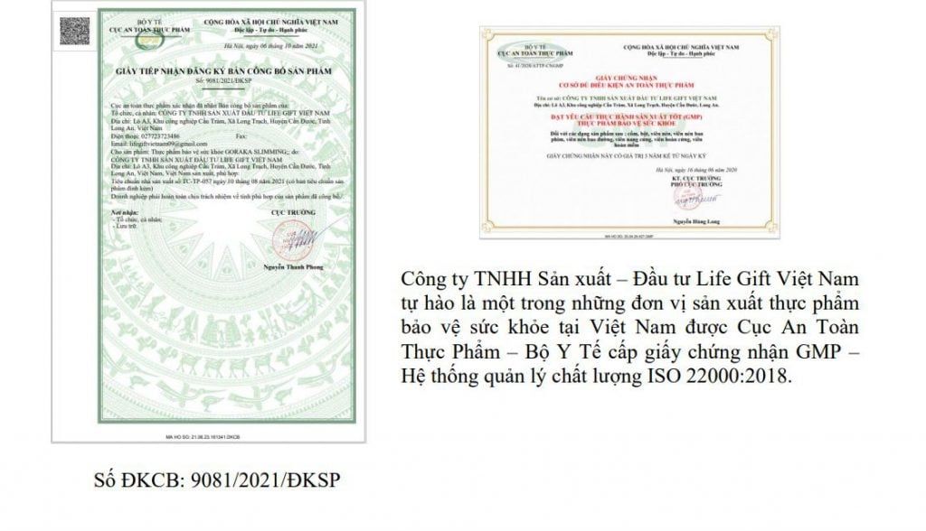  Viên uống hỗ trợ giảm cân, giảm béo Goraka Slimming 