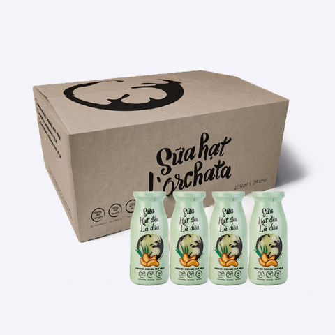  SỮA HẠT ĐIỀU LÁ DỨA (24 CHAI 236 ML) 