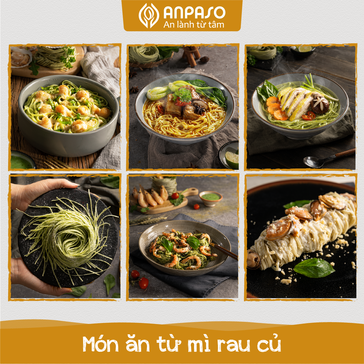  Mì củ nghệ hữu cơ Anpaso 300G 