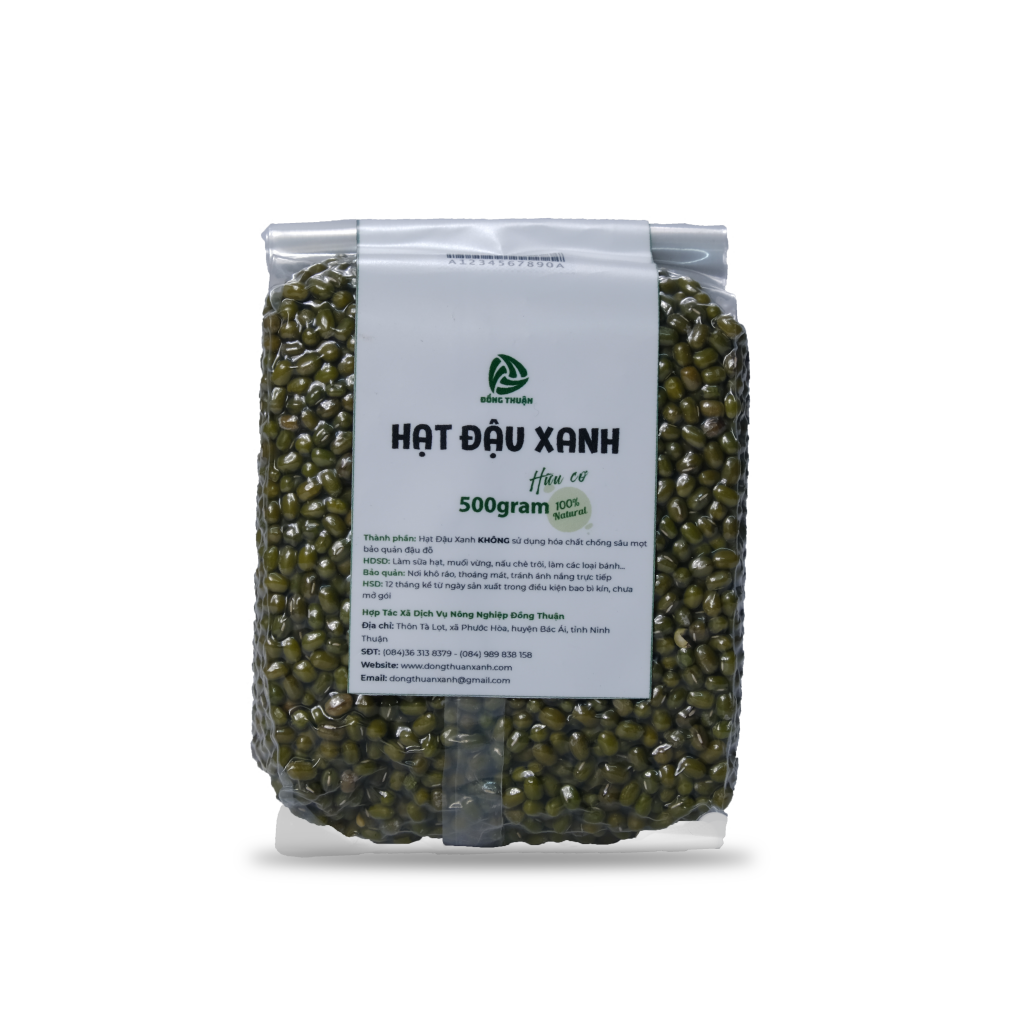  Đậu xanh hữu cơ – túi 500g 