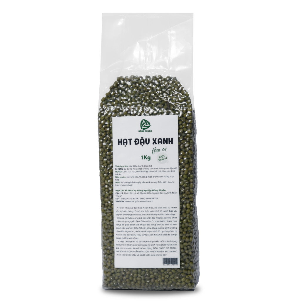  Đậu xanh hữu cơ – túi 1kg 