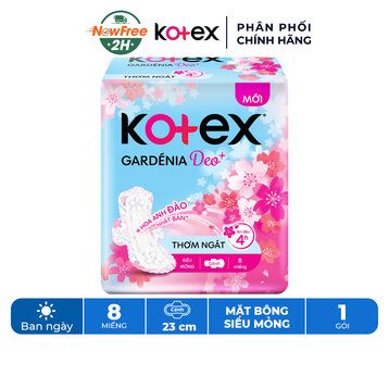  Băng Vệ Sinh Kotex Hoa Anh Đào Siêu Mỏng Cánh 23cm 8 Miếng 