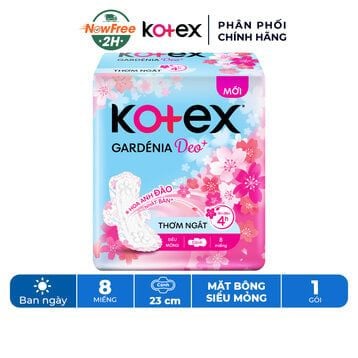  Băng Vệ Sinh Kotex Hoa Anh Đào Siêu Mỏng Cánh 23cm 8 Miếng 