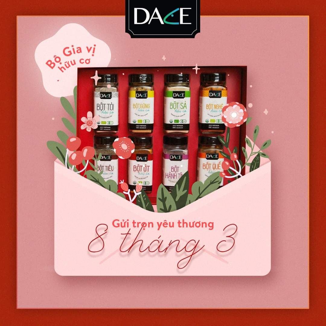  Hộp gia vị hữu cơ Dace 8 lọ gia vị 