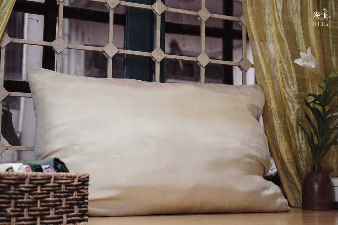  Vỏ gối lụa Lụa Làng 