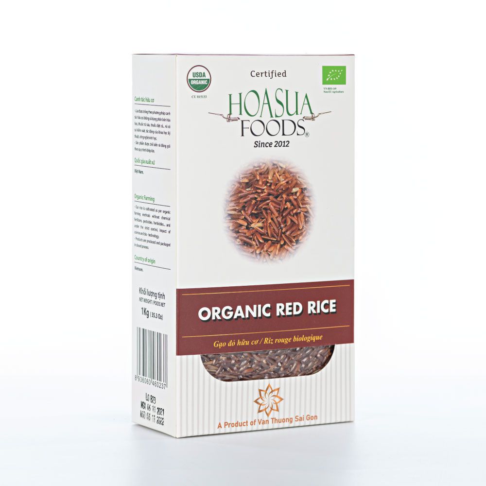 Gạo đỏ hữu cơ Hoa Sữa Food hộp 1kg 