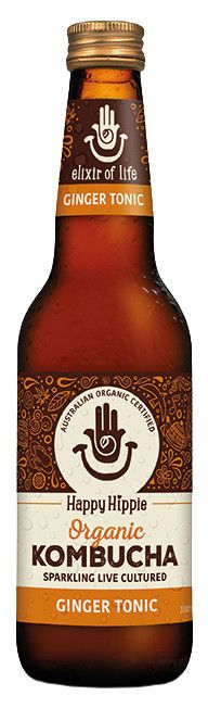  Trà Kombucha Organic Happy Hippie Vị Gừng Tonic 330 ml 