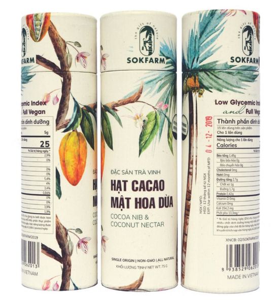  Hạt ca cao mật hoa dừa Sokfarm 