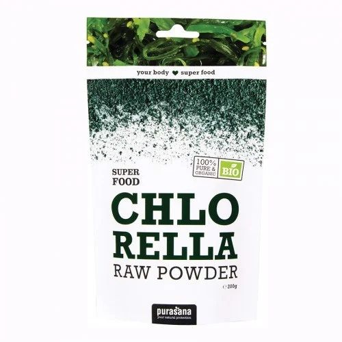  Bột Tảo Lục Chlorella Hữu Cơ Purasana 200g 