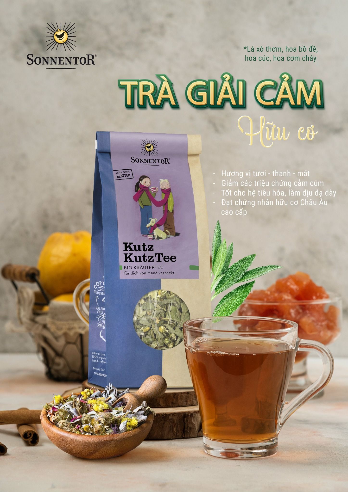  Trà giải cảm hữu cơ 