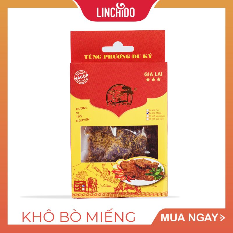  Khô Bò Miếng _ Tùng Phương Du Ký _ Loại 100 Gram (LOẠI HỘP) 