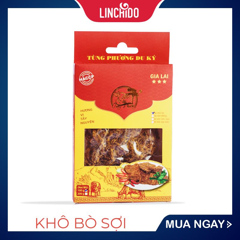  Khô Bò Sợi _ Tùng Phương Du Ký _ Loại 100 Gram ( LOẠI HỘP ) 