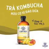  Trà dưỡng sinh Kombucha hữu cơ vị đào dứa 400ml The GUTsy 