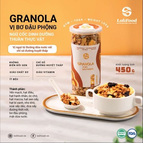  Granola vị bơ đậu phộng 