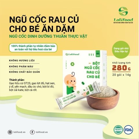  Ngũ cốc rau củ cho bé ăn dặm 