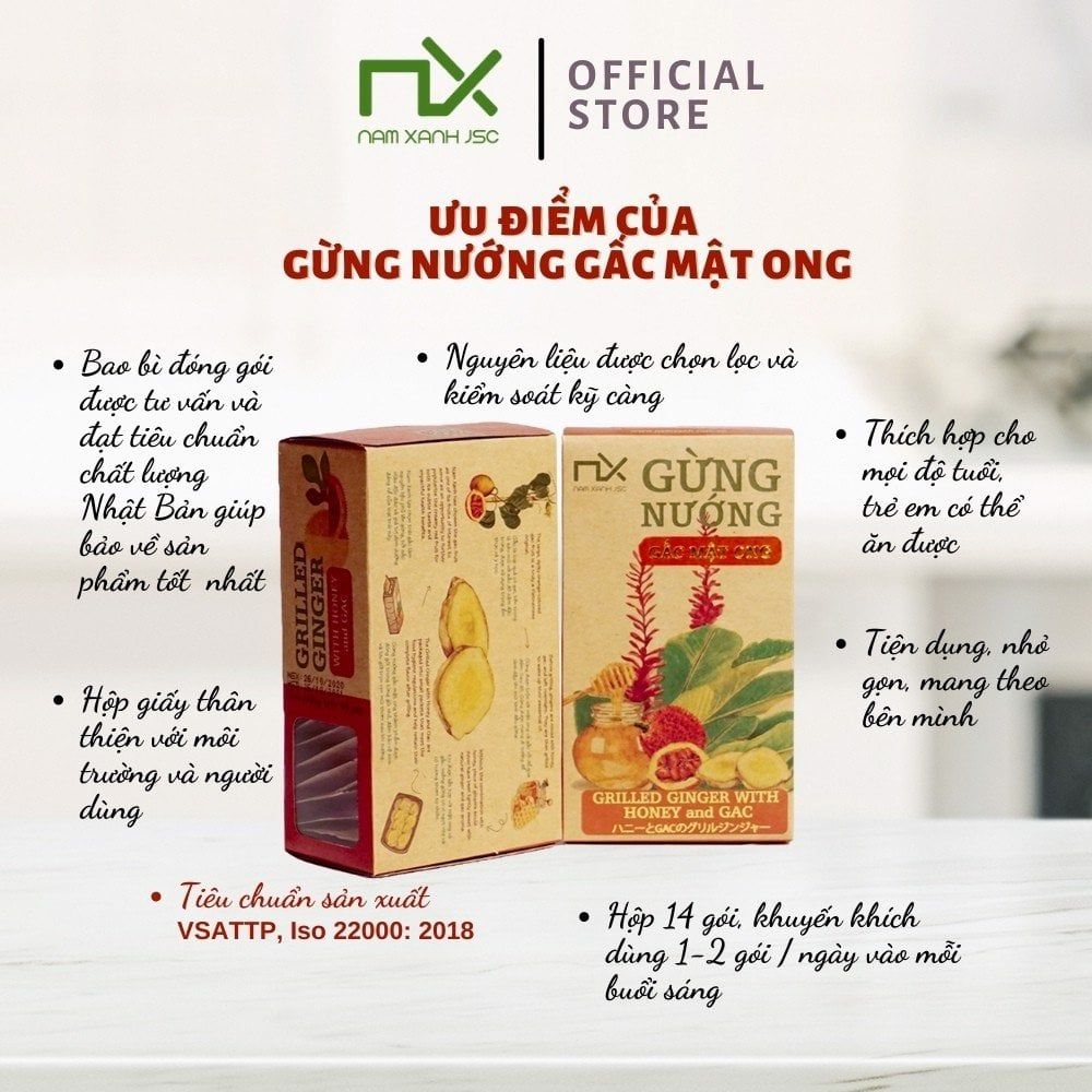  GỪNG NƯỚNG GẤC MẬT ONG 80G (110G) - TP32055 - NAM XANH 