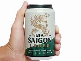 Bia Sài Gòn xanh Lager lon 330ml 