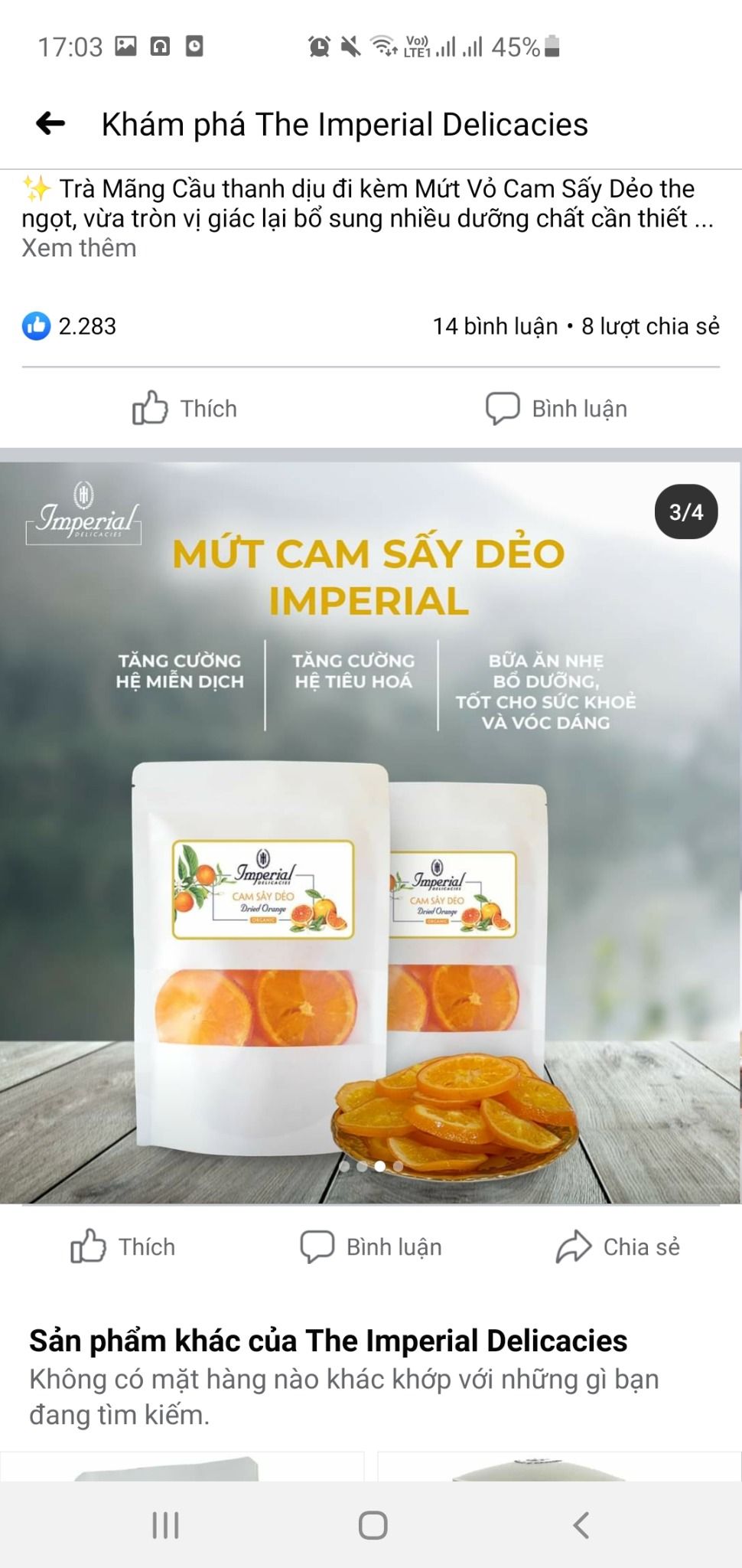  MỨT CAM SẤY DẺO 150GR 