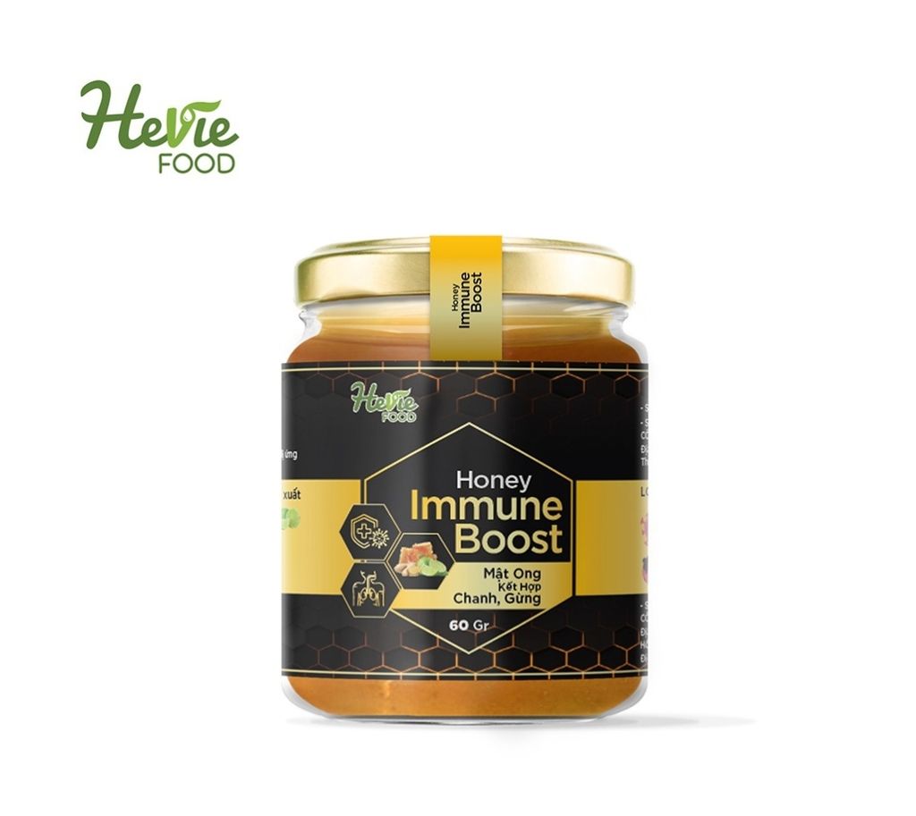  Mật Ong Chiết Xuất Chanh Gừng ImmuneBoost HeVieFood Tăng Cường Sức Đề Kháng 