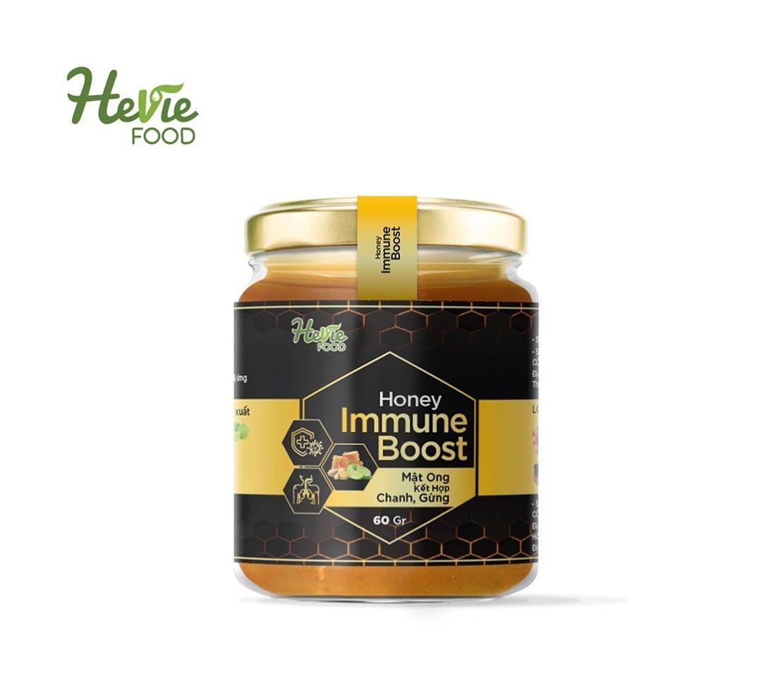  Mật Ong Chiết Xuất Chanh Gừng ImmuneBoost HeVieFood Tăng Cường Sức Đề Kháng 