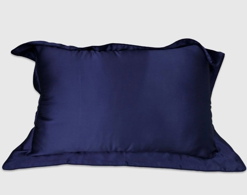  Vỏ gối satin Bảo Lộc 100% tơ tằm màu xanh dương 