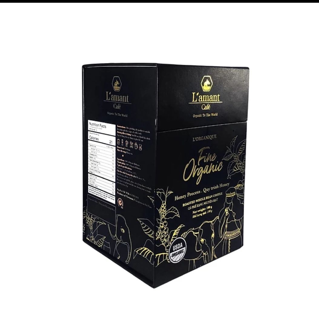  Cà phê hữu cơ L'AMANT L'ORGANIQUE - FINE ORGANIC 100g 