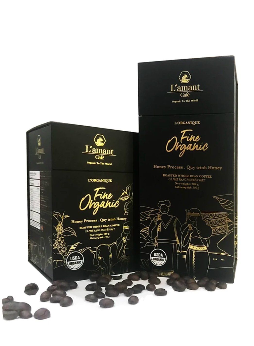  Cà phê hữu cơ L'AMANT L'ORGANIQUE - FINE ORGANIC 100g 