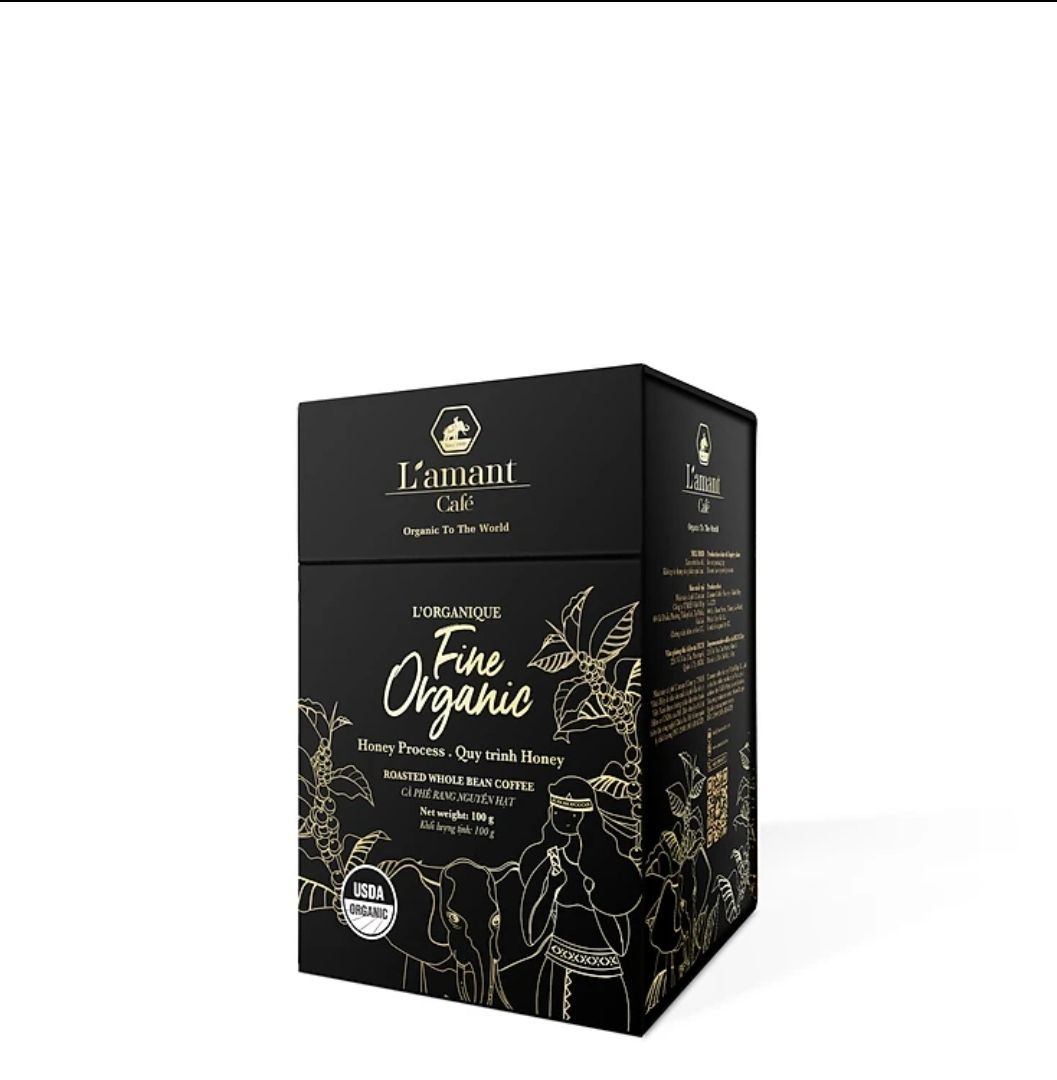  Cà phê hữu cơ L'AMANT L'ORGANIQUE - FINE ORGANIC 100g 