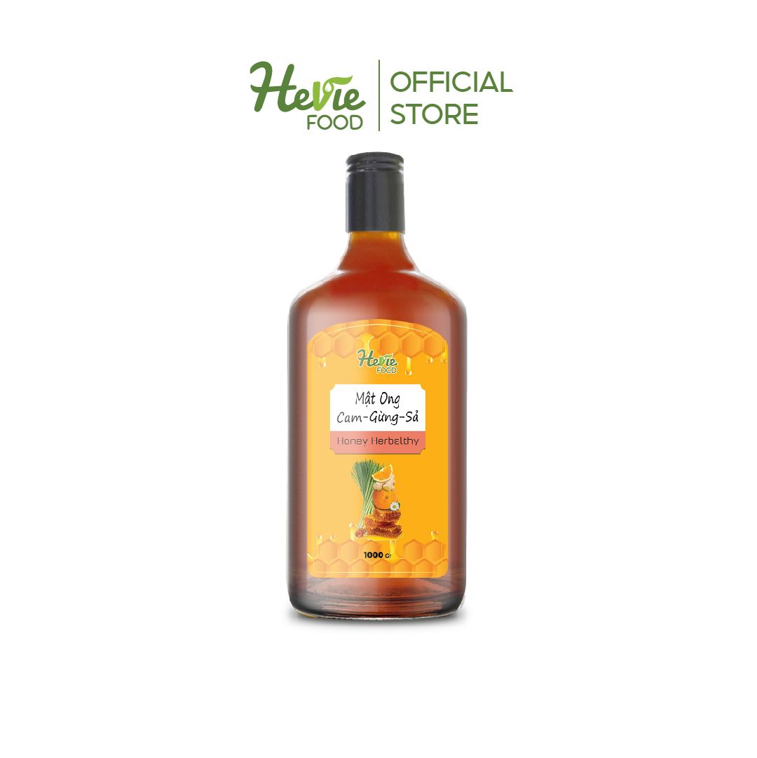  Mật Ong Cam Gừng Sả Heviefood Detox Cơ Thể Thon Dáng Đẹp Da 1000g 