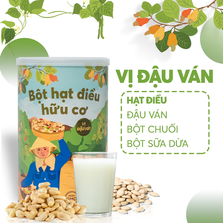  Sữa bột Hạt điều Vị Đậu ván 